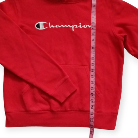 Champion Unisex Long Sleeve Hoodie . Size ( XL ) Red. - Picture 5 of 13